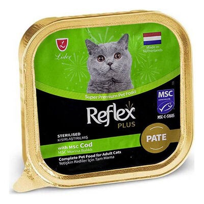 REFLEX PLUS ALUTRAY PATE MSC MORİNA BALIKLI KISIRLAŞTIRILMIŞ YETİŞKİN KEDİ MAMASI 85 G