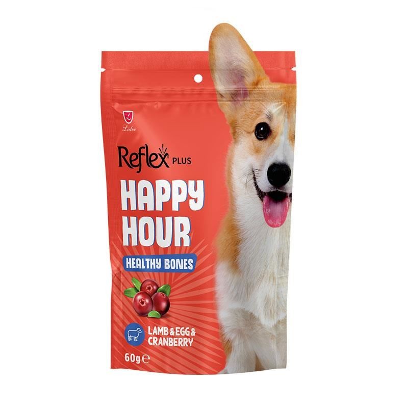 REFLEX HAPPY HOUR SAĞLIKLI KEMİKLER İÇİN DESTEKLEYİCİ KÖPEK ÖDÜL MAMASI 60G