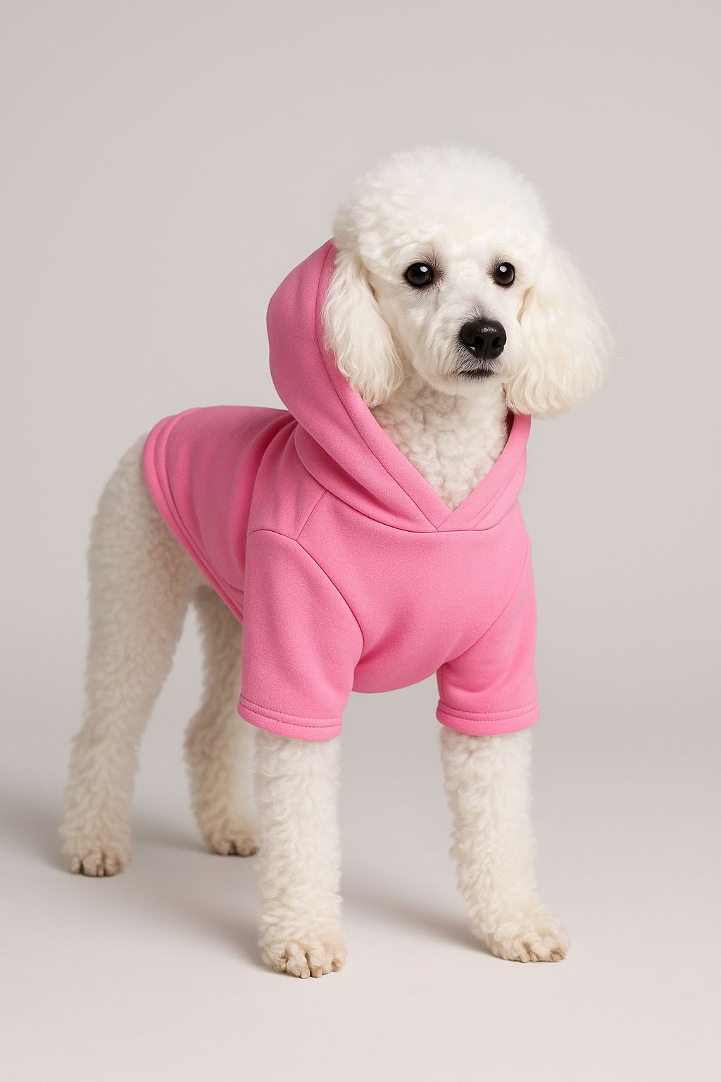 Kedi & Köpekler için Candy Pink Sweatshirt Hoodie (Kapüşonlu) - Şeker Pembe image