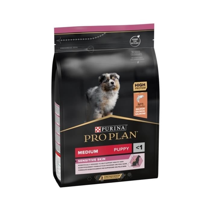 Pro Plan Medium Sensitive Skin Somonlu ve Pirinçli Orta Irk Yavru Köpek Maması 3 kg