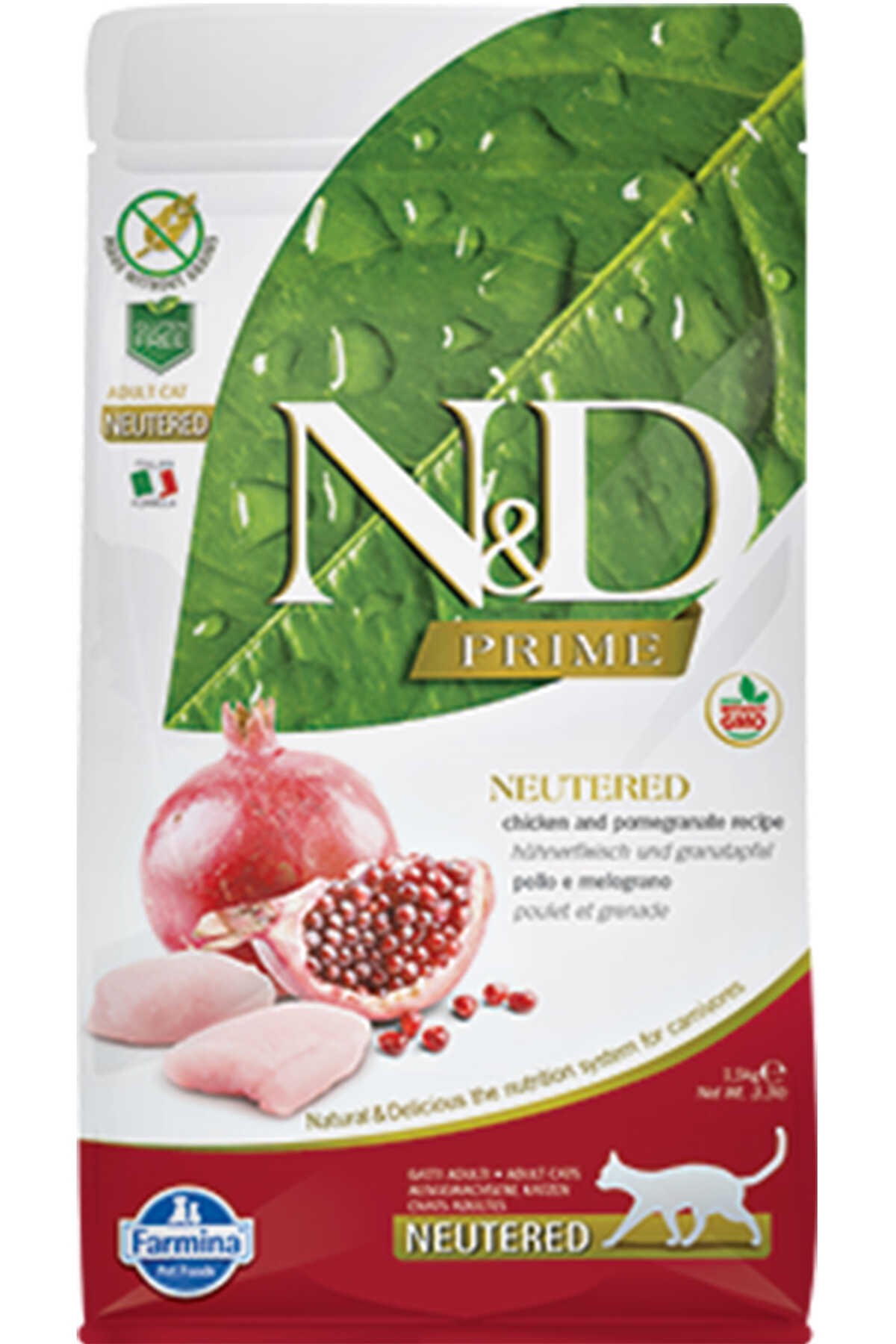N&D -  Prime Neutered Chicken and pomegranate Recipe ( 1.5 KG ) (PND0150042)