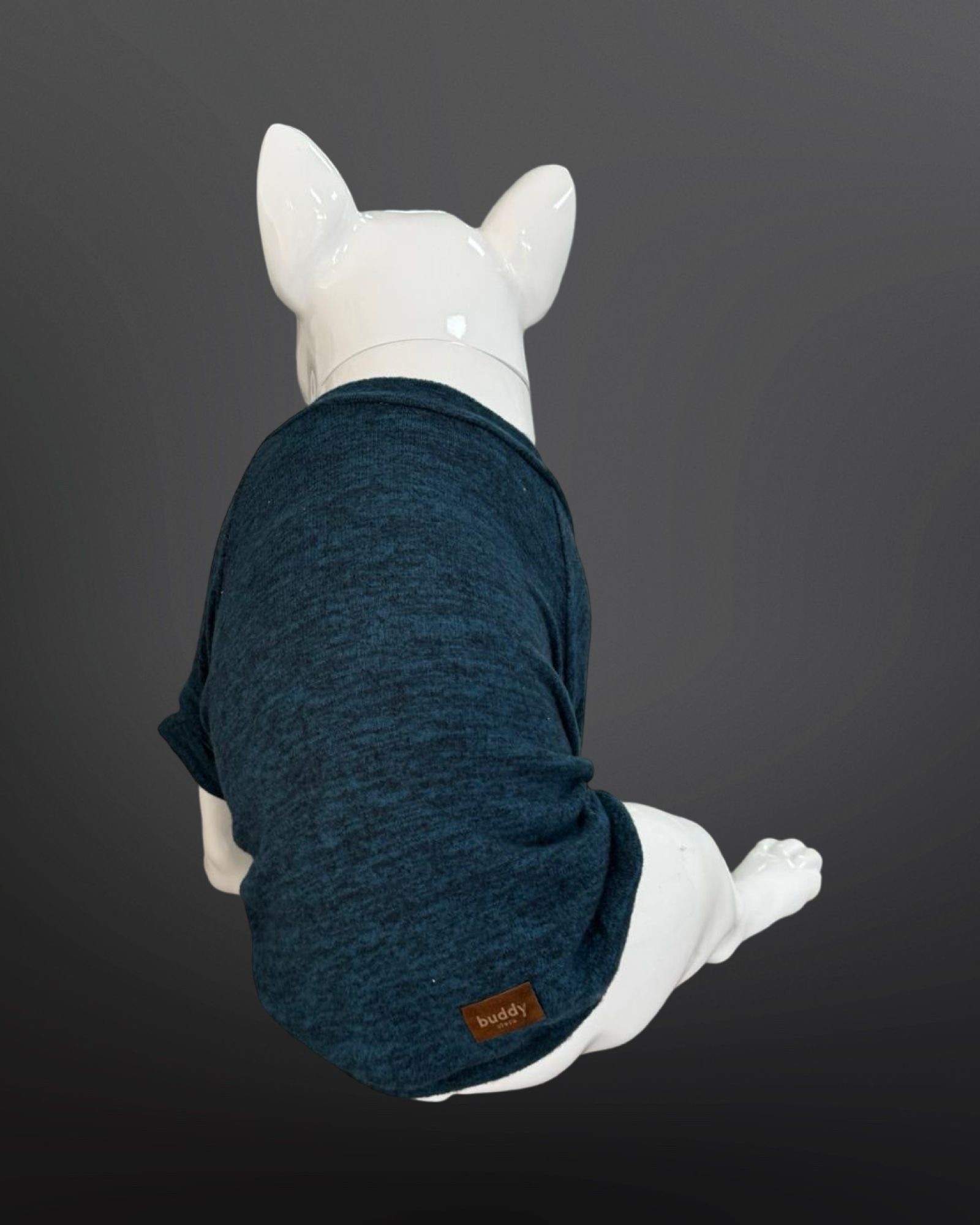 Kedi & Köpek Kıyafeti T-shirt - Muline Serisi Antrasit Mavi T-Shirt