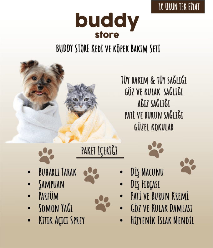 Kedi ve Köpek Bakım Seti Özel Paket