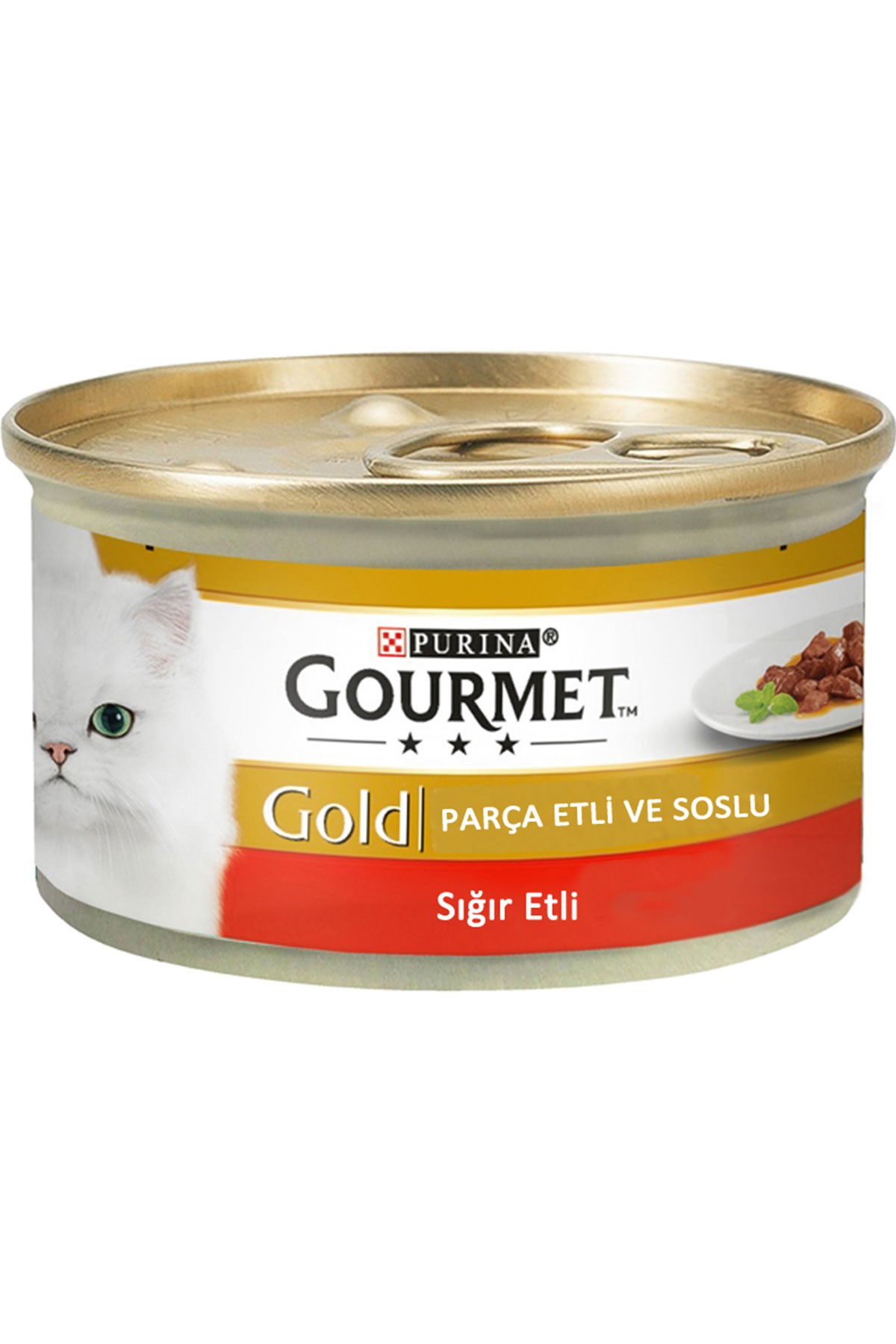 Gourmet Gold Parça Etli Soslu Sığır Etli Kedi Konservesi 85 Gr