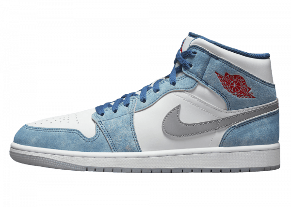 Air Jordan 1 Mid French Blue Fire Red