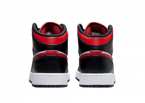 Air Jordan 1 Mid Black Fire Red (GS)