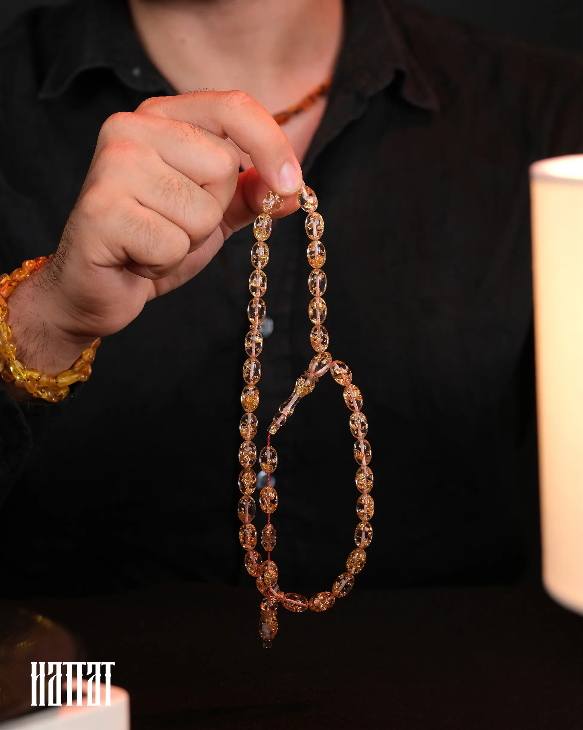 Golden Rosary 24 Ayar Yenilebilir Altın Parçacıklı Tesbih | Hattat Tesbih Farkıyla