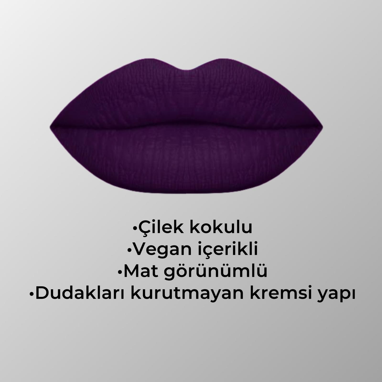 Amethyst Duo Mat Likit Ruj&Far 6ml - Mor