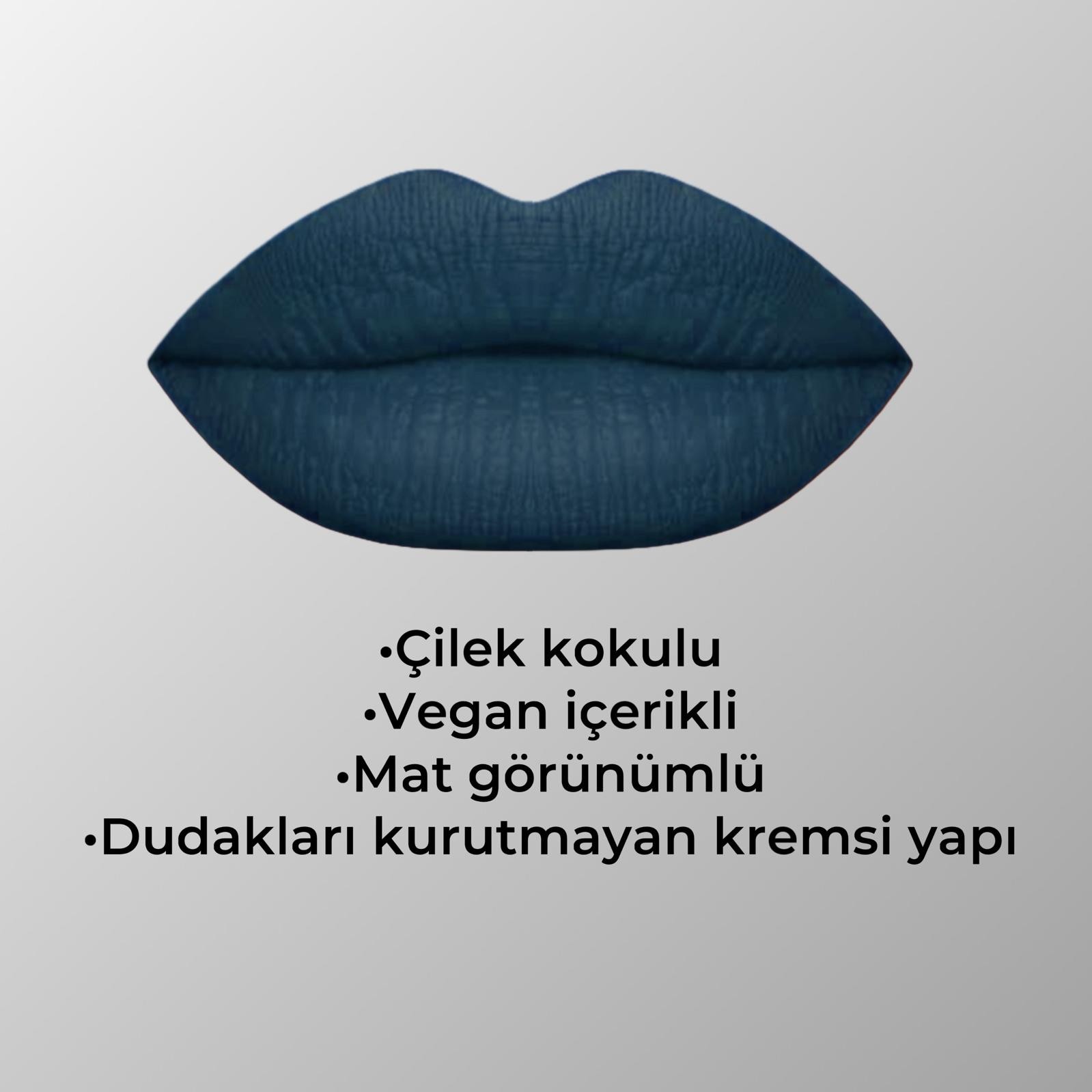 Lapis Duo Mat Likit Ruj&Far 6ml - Koyu Turkuaz