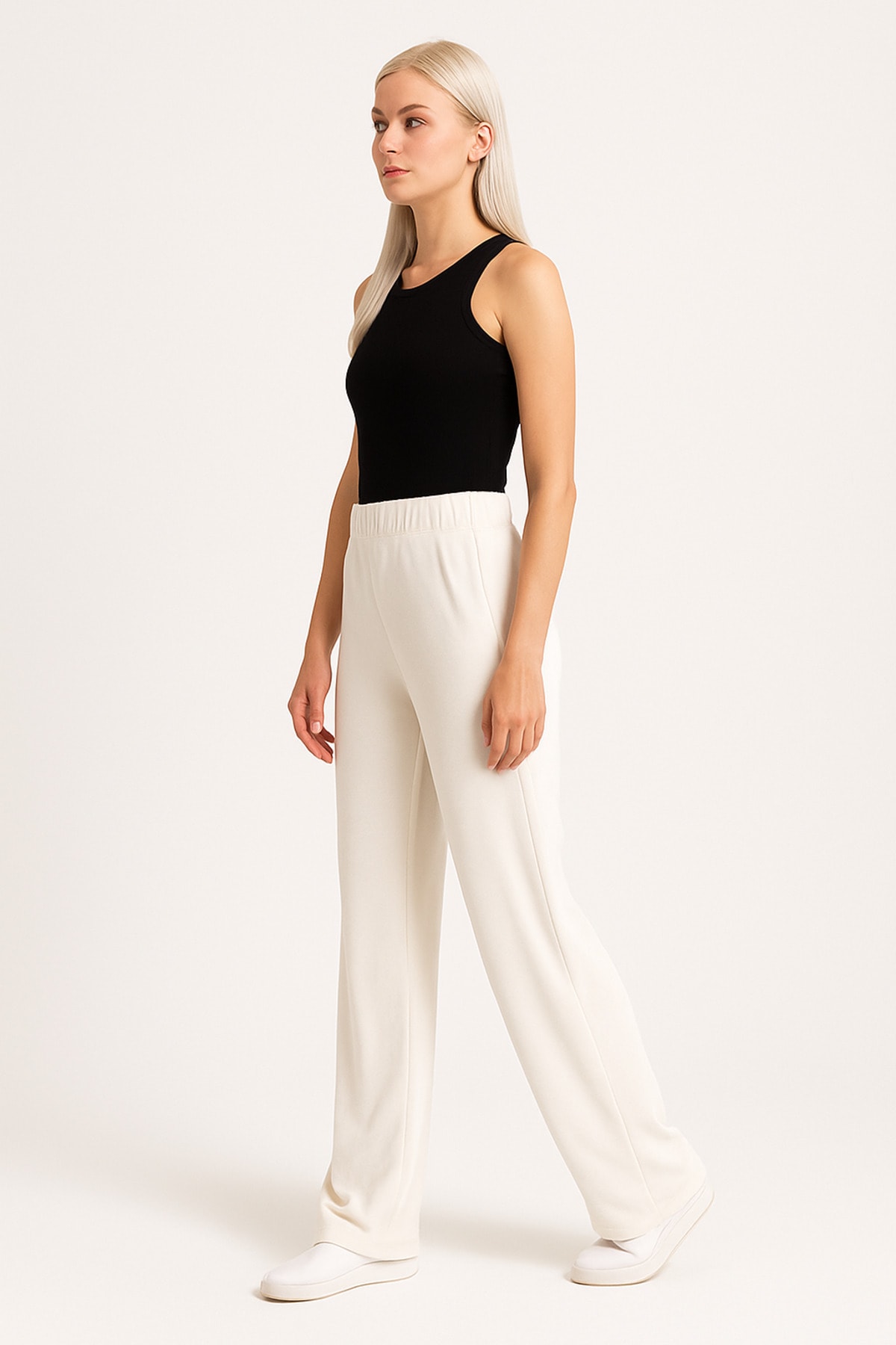 Kadın Kadife (Velour) Straight Fit Pantolon