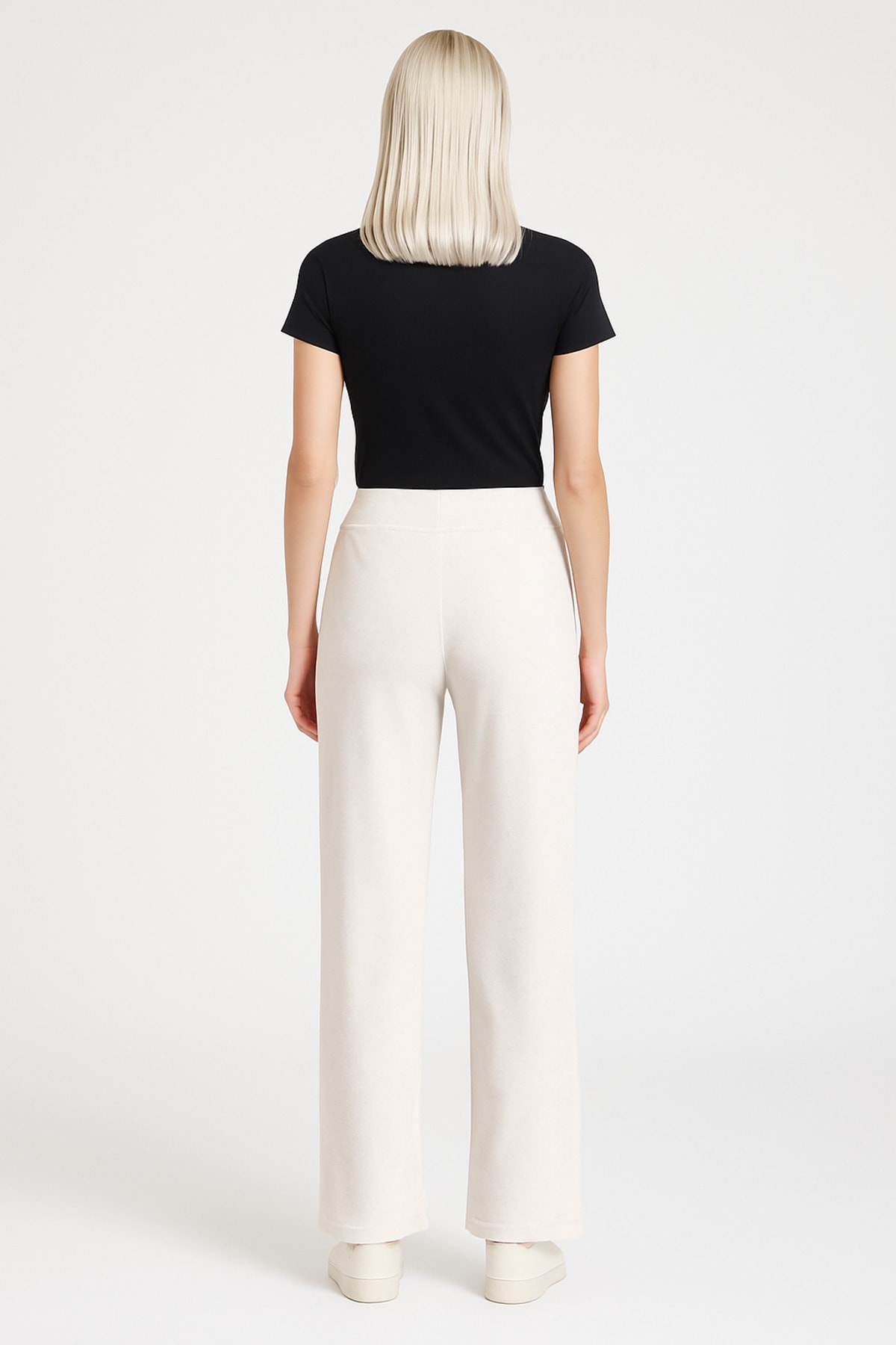 Kadın Kadife (Velour) Straight Fit Pantolon