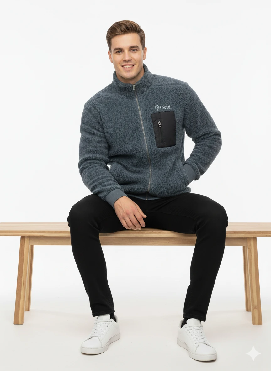 Okté Premium Full Sherpa Zip Jacket – Limited Edition - Graphite Jekyll