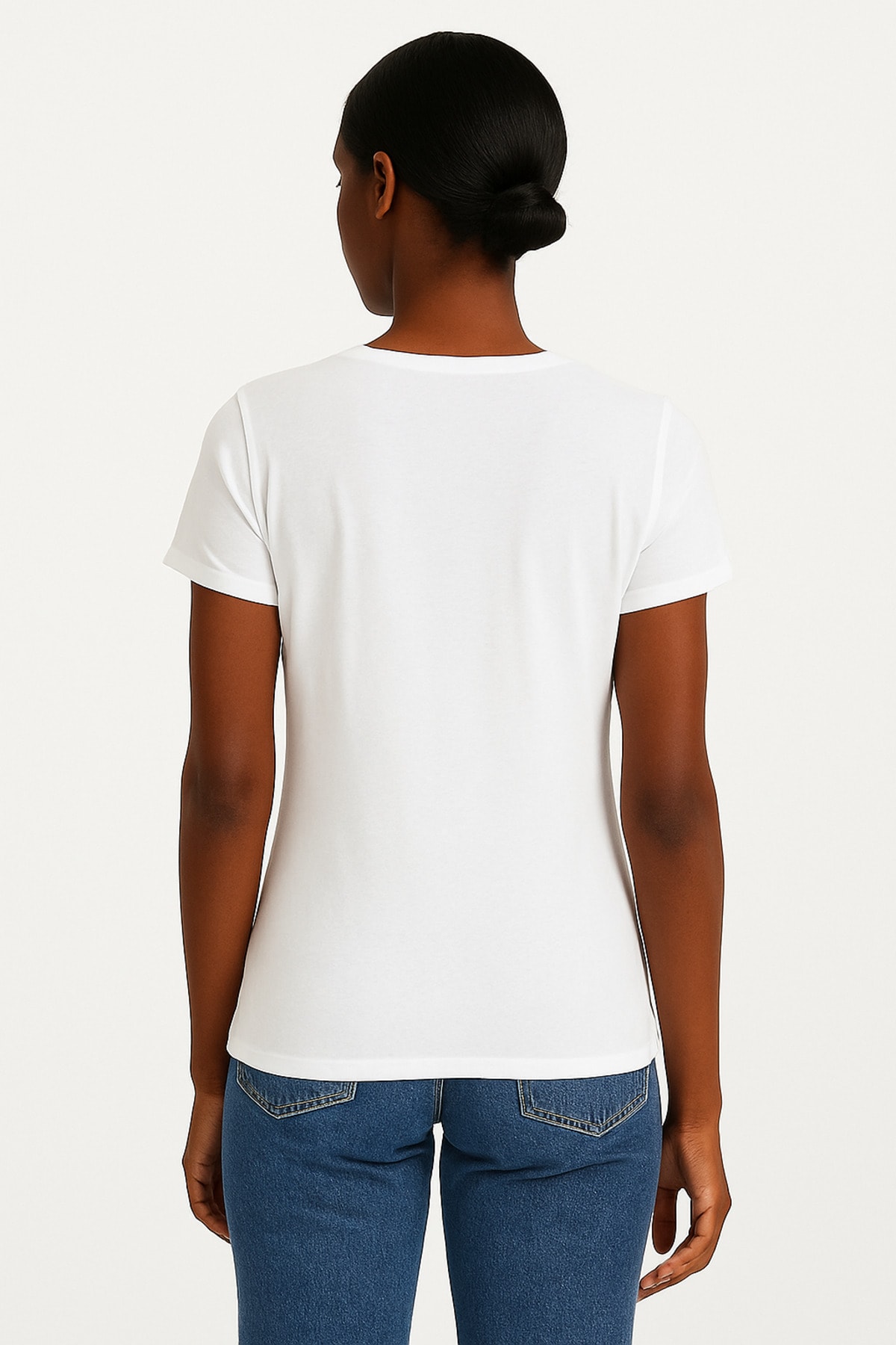 V Yaka Kadın T-Shirt