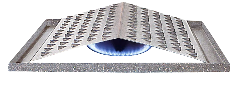 Üçgen Izgara Ocaküstü Granit Kaplı Pratik Izgara