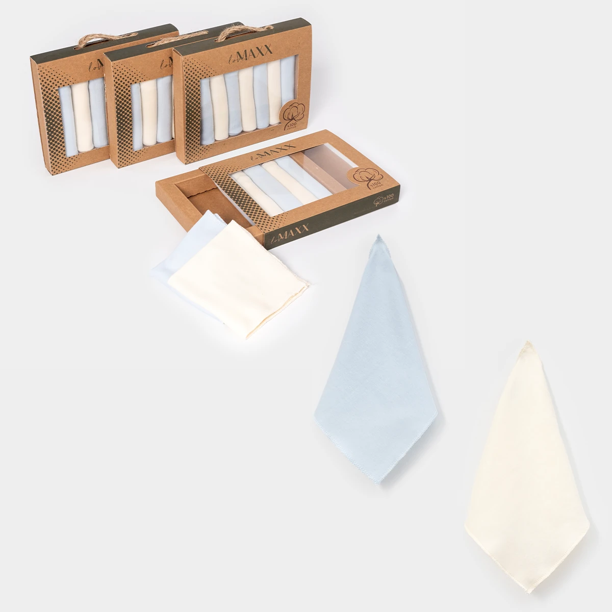 LOVEMAXX UNISEX CRAFT KUTULU 7Lİ AĞIZ MENDİLİ - Mavi