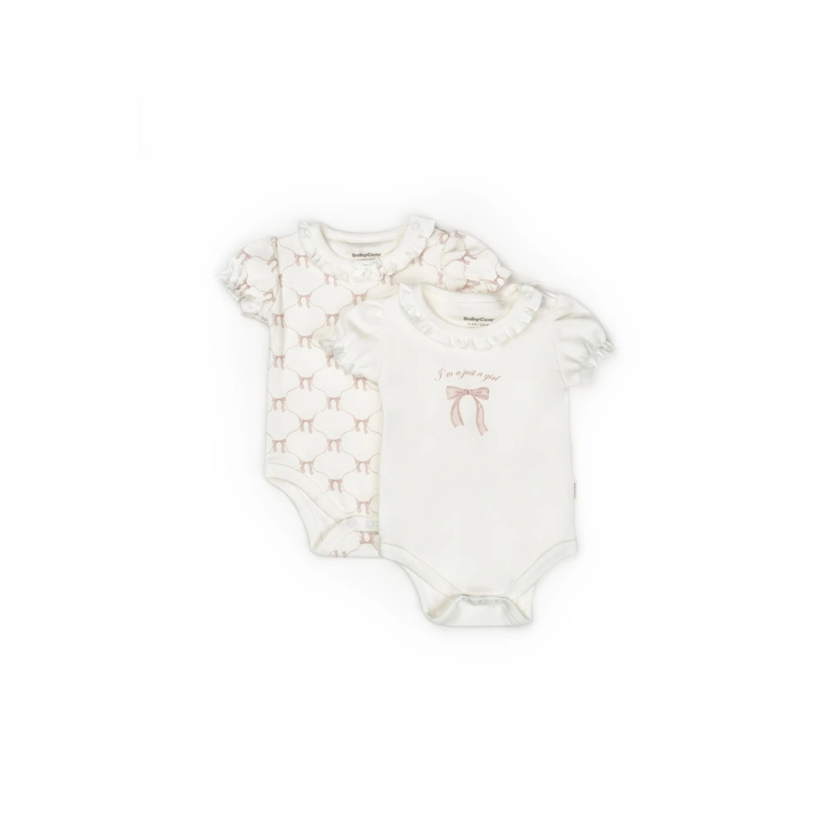 BABYCOSY KIZ 6-9-12-18-24 AY BOW KISAKOL 2Lİ BODY