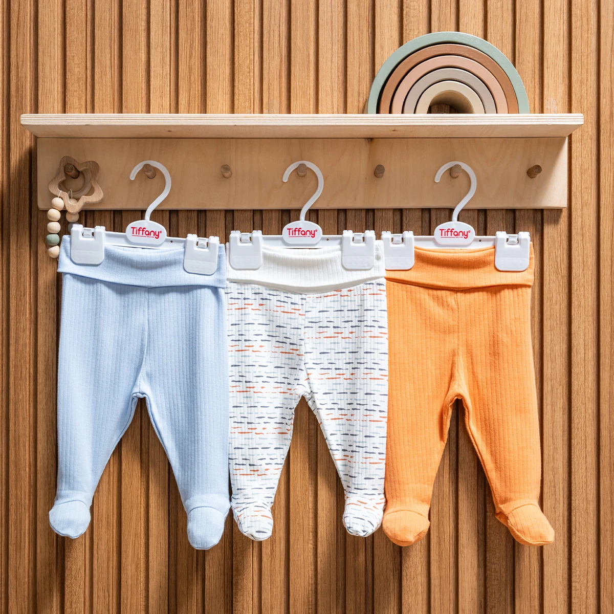 TİFFANY ERKEK 3-6-9-12 AY STRIPED 3LÜ TEK ALT