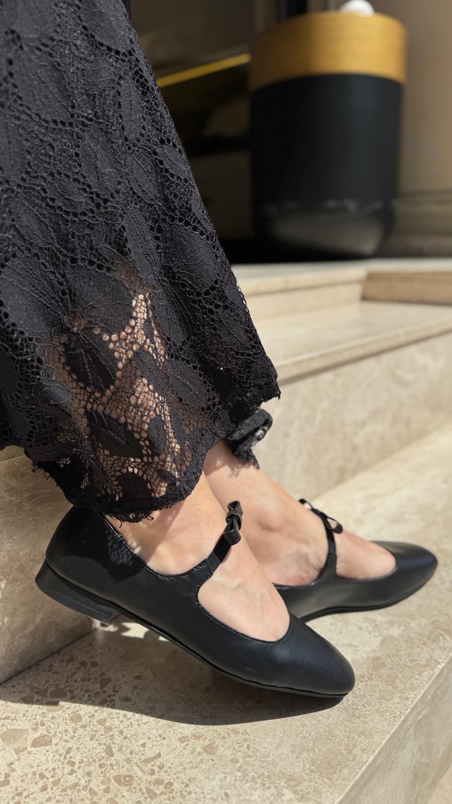 LOVELY %100 DERİ KADIN BABET 