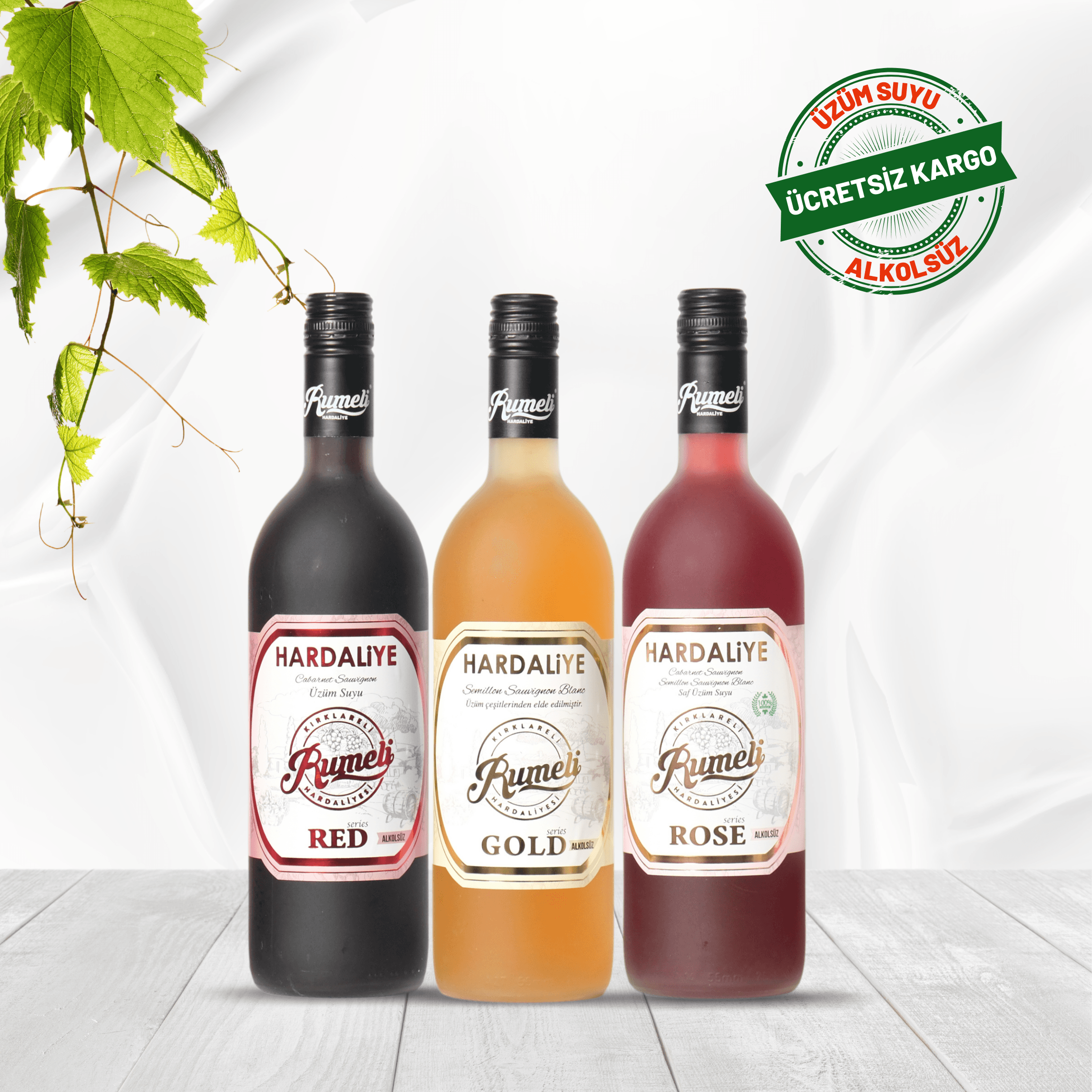 3’ü Bir Arada (Rose,Gold,Red) Hardaliye - 750 ml