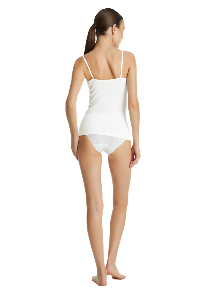 Blackspade Kadın İnce Askılı Atlet Essential 1951 - Beyaz