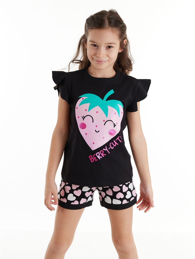 Berry Cute Kız Çocuk T-shirt Şort Takım Denokids