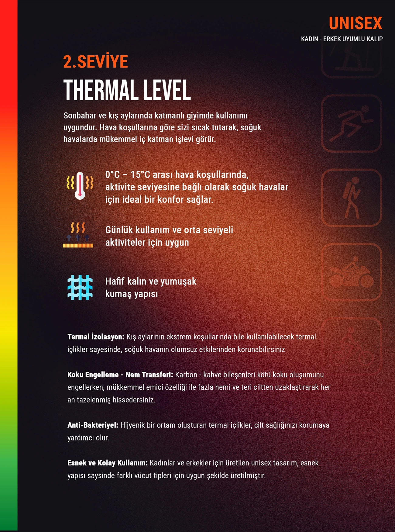 Blackspade Unisex Termal Tişört Pro 2. Seviye 9571 - Siyah