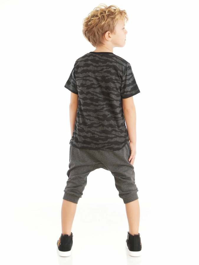 Dino Explorer Erkek Çocuk T-shirt Kapri Şort Takım MSHB&G