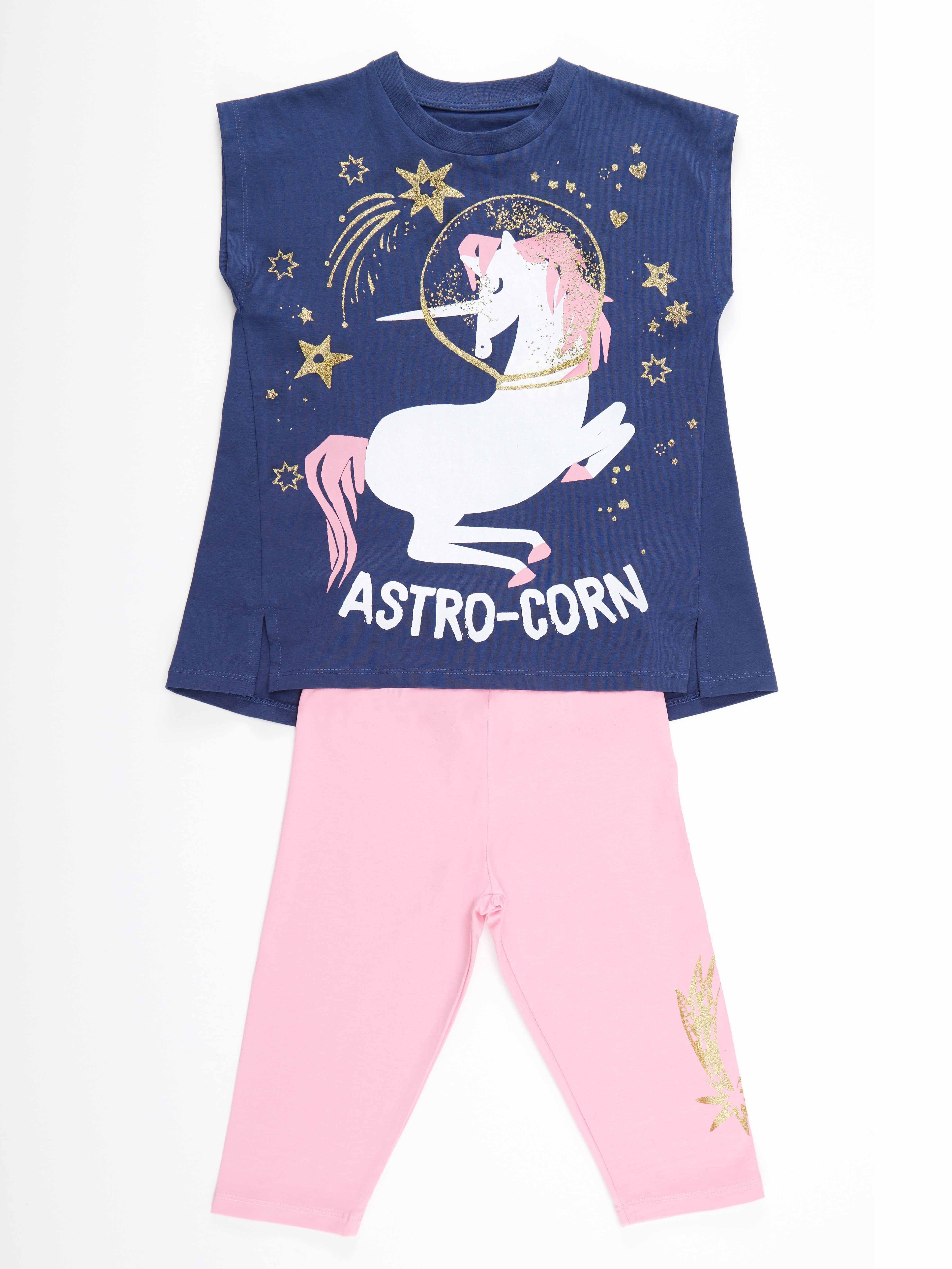 Astrocorn Kız Çocuk Tunik Tayt Takım MSHB&G