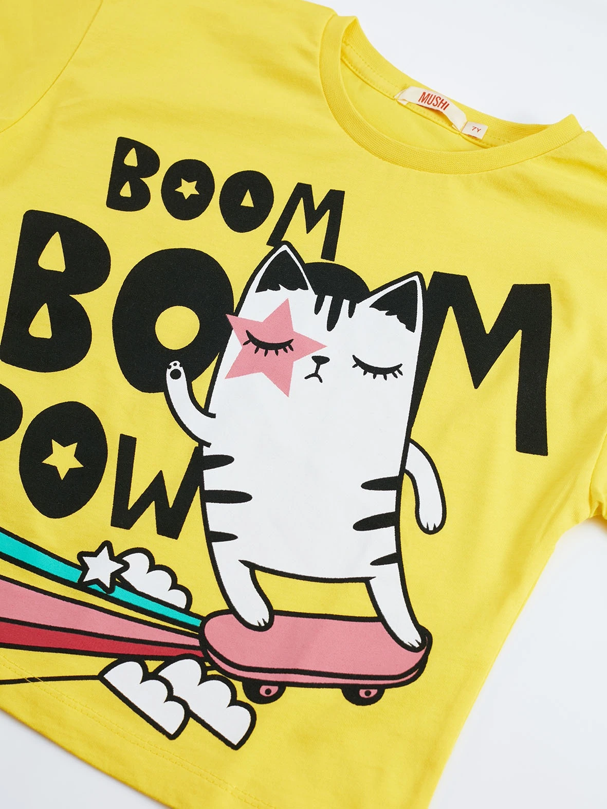 Deno Kids Boom Boom Cat Kız Çocuk T-shirt Pantolon Takım