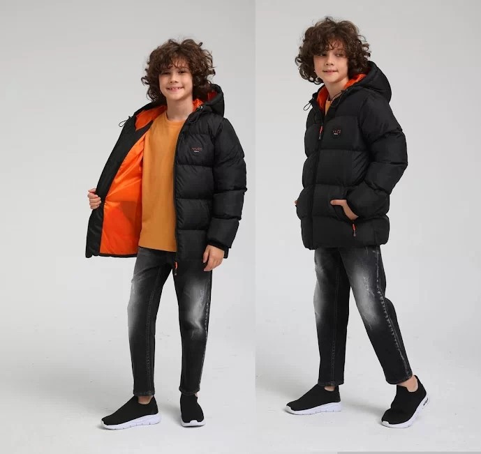 Jack Lions Siyah Erkek Çocuk Mont