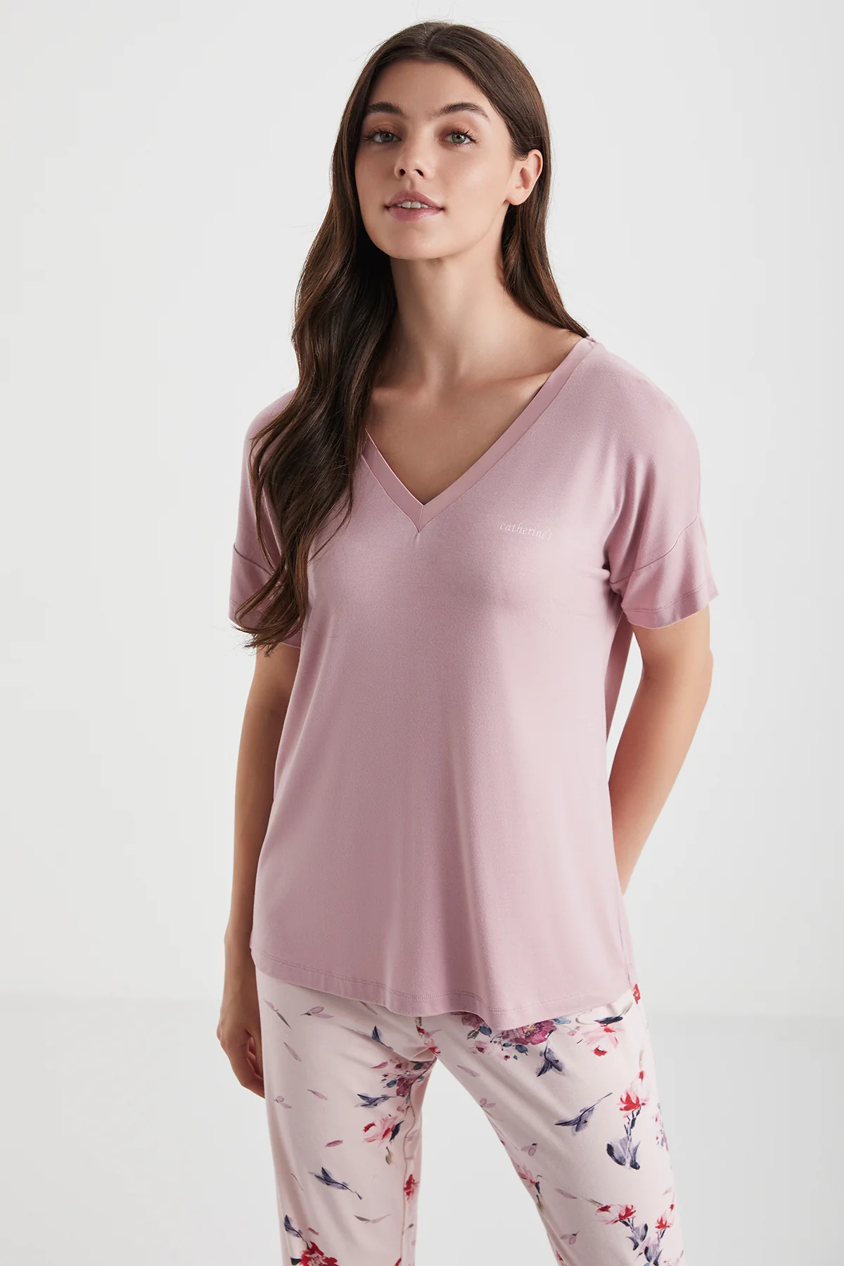 Catherine's Yumuşak Dokulu Kadın Pijama Takımı