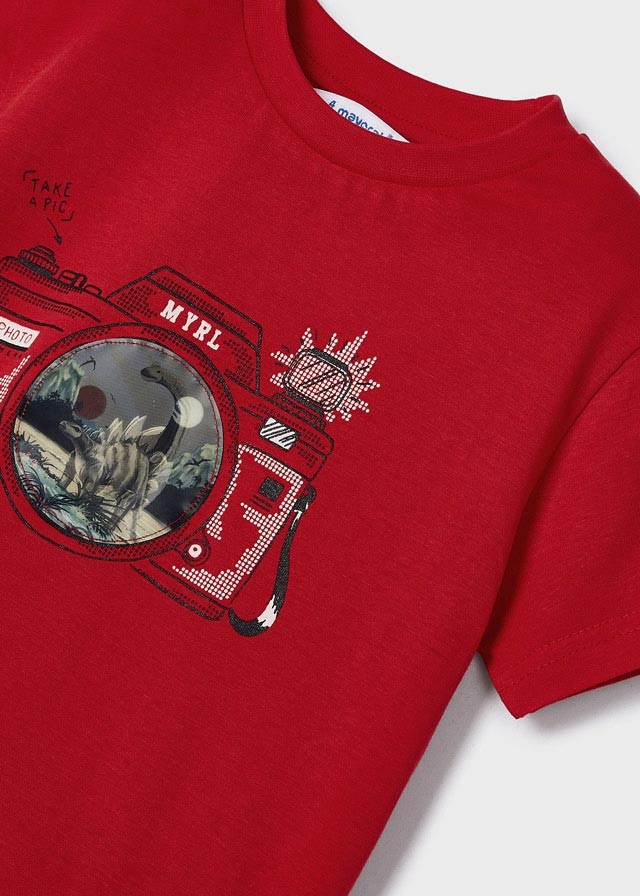 Mayoral Erkek Çocuk Kırmızı Camera T-shirt 3003