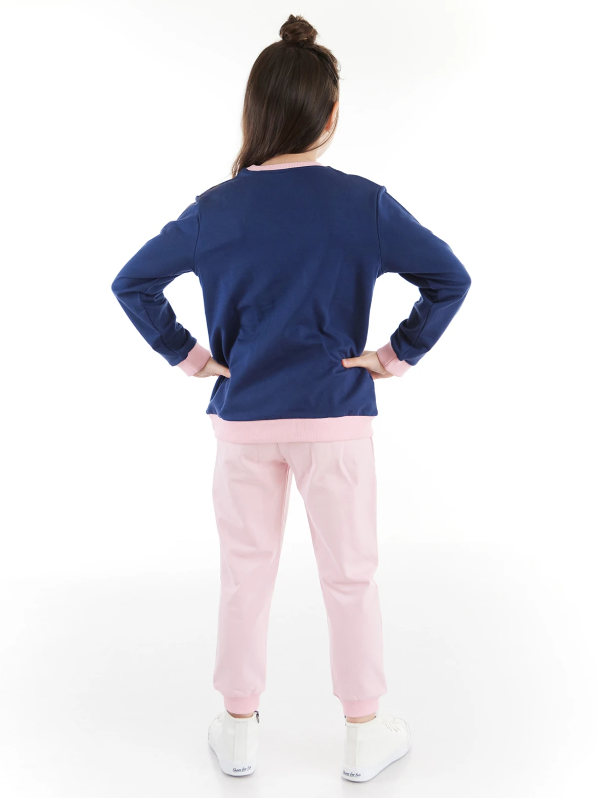 Deno Kids Sevimli Kedi Kız Eşofman Takımı