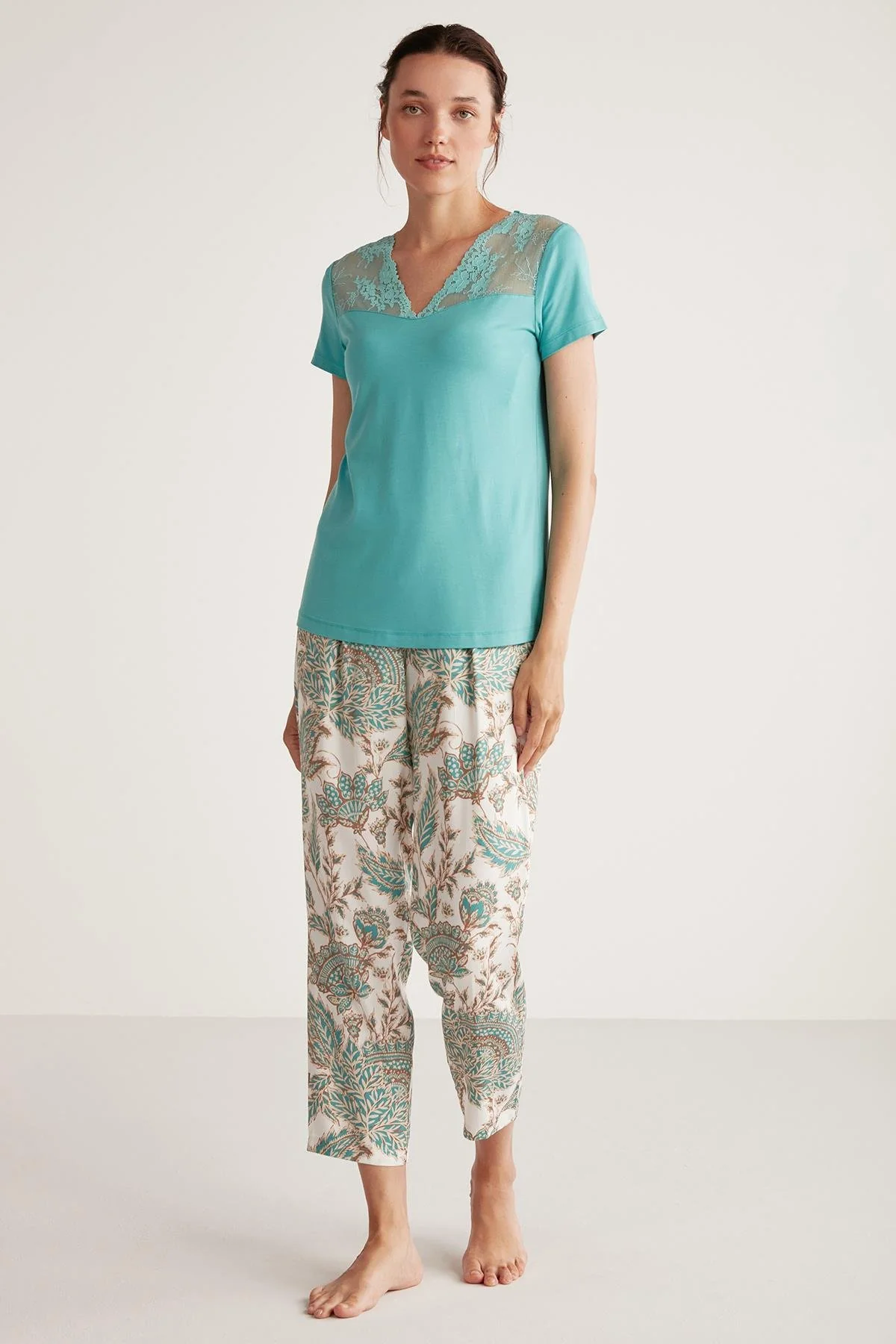 Catherine's Yumuşak Dokulu Kadın Pijama Takımı