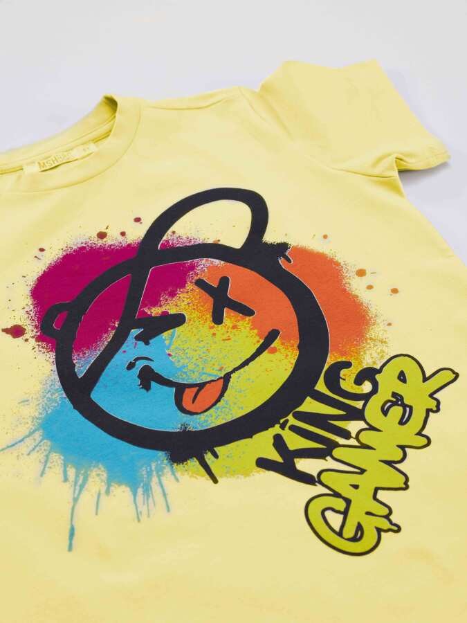 Gülelim Erkek Çocuk T-Shirt Şort Takım MSHB&G t-şhirt mint yeşili
