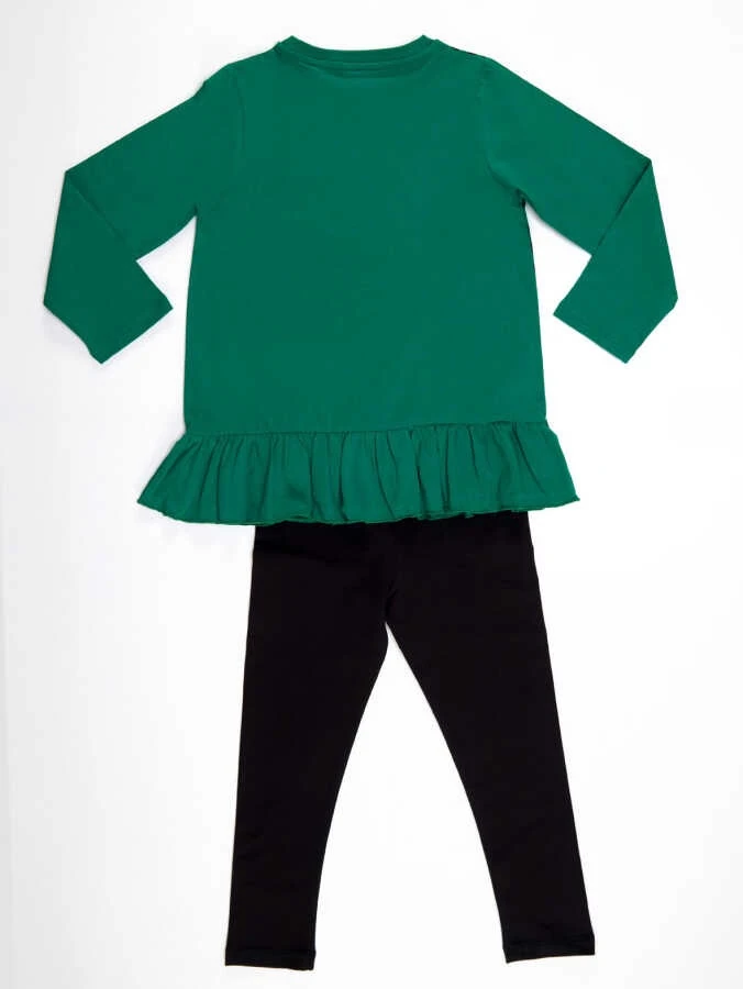 Deno Kids Kuş&Leo Kız Çocuk Tunik Tayt Takım