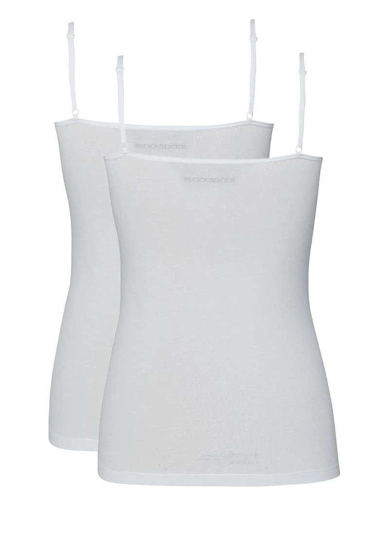 Blackspade Kadın İnce Askılı Atlet 2'li Paket Essential 1592 - Beyaz