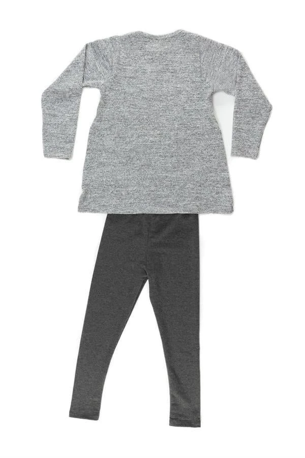 Deno kids Kız Çocuk İkiz Prenses Tunik Tayt Takım