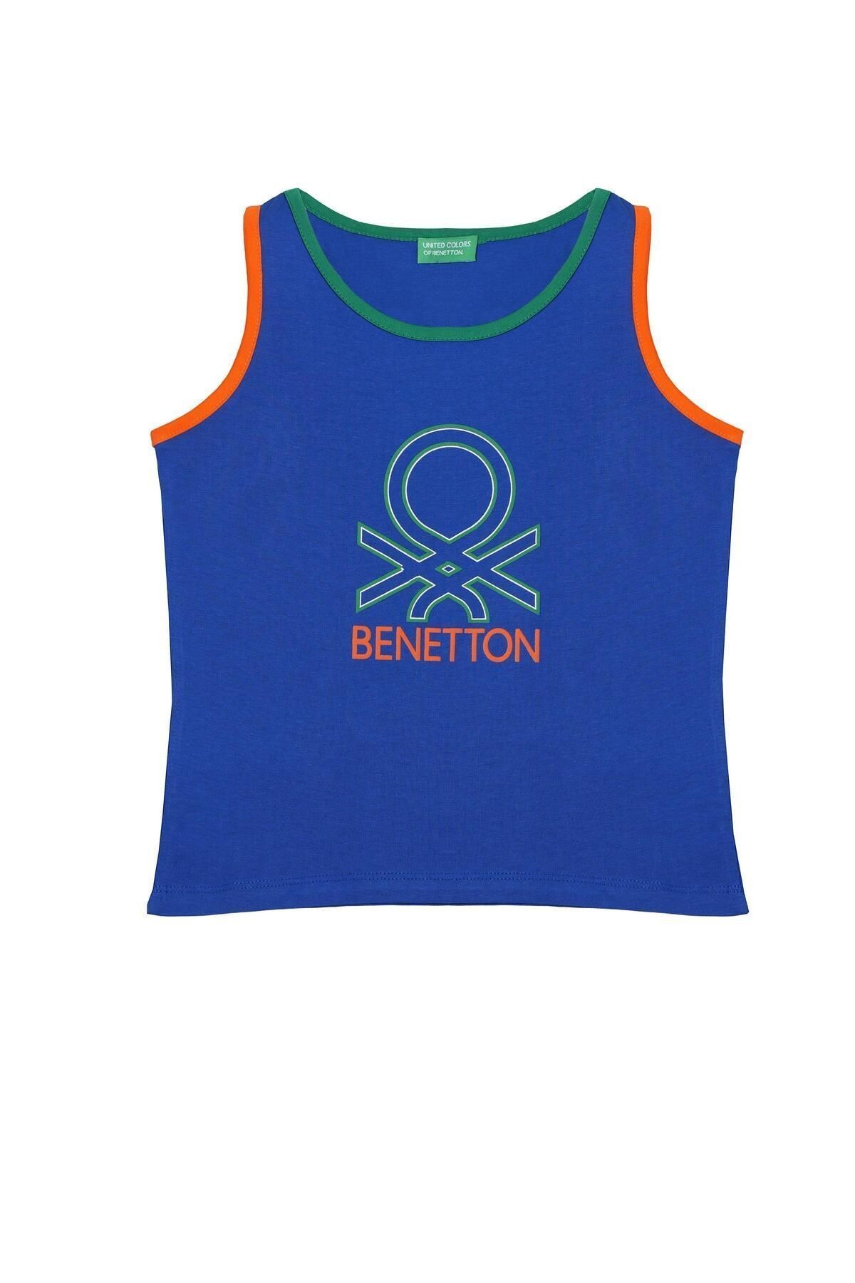 Benetton Erkek Çocuk Atlet - Saks Mavi