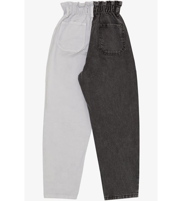 Escabel Kız Çocuk Jean Pantalon Beli Lastikli 5-14 Yaş, Karışık Renk