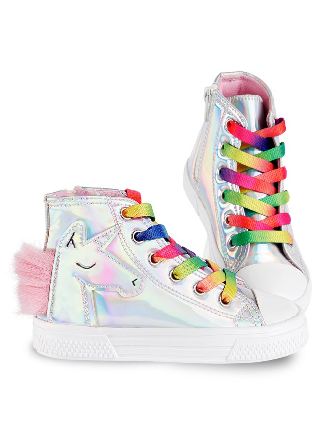 Unicorn Hologramlı Kız Sneakers Denokids