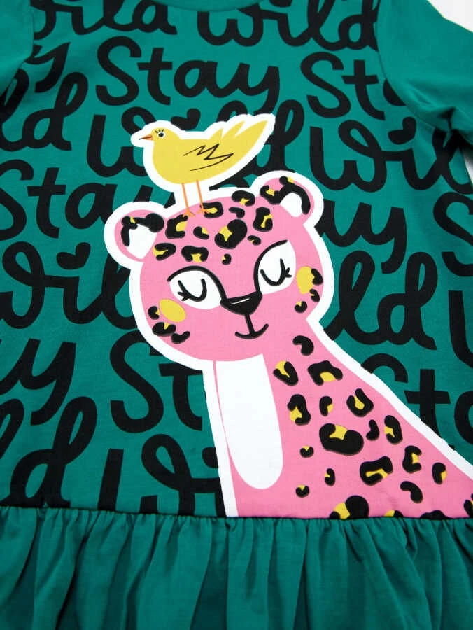 Deno Kids Kuş&Leo Kız Çocuk Tunik Tayt Takım