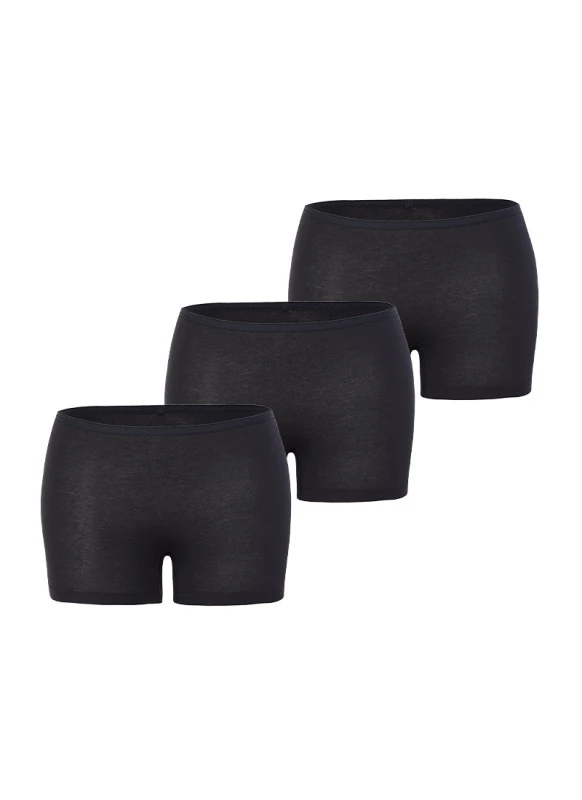 Blackspade Kadın Boxer 3'lü Paket Essential 1571 - Siyah
