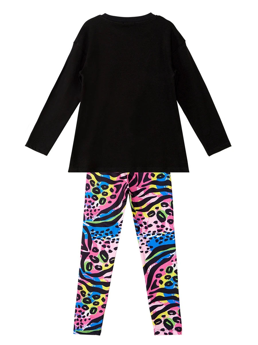 Deno Kids Kanatlı Şimşek Kız Çocuk T-shirt Tunik Tayt Takım