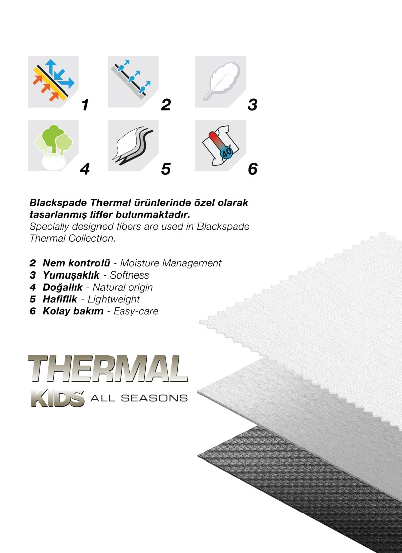 Blackspade Çocuk Termal Atlet 1. Seviye 9298 - Siyah