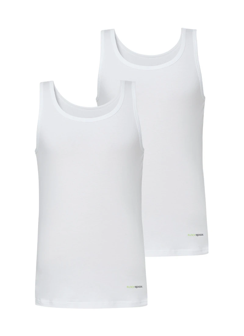 Blackspade Erkek Atlet 2'li Paket Tender Cotton 9678 - Beyaz