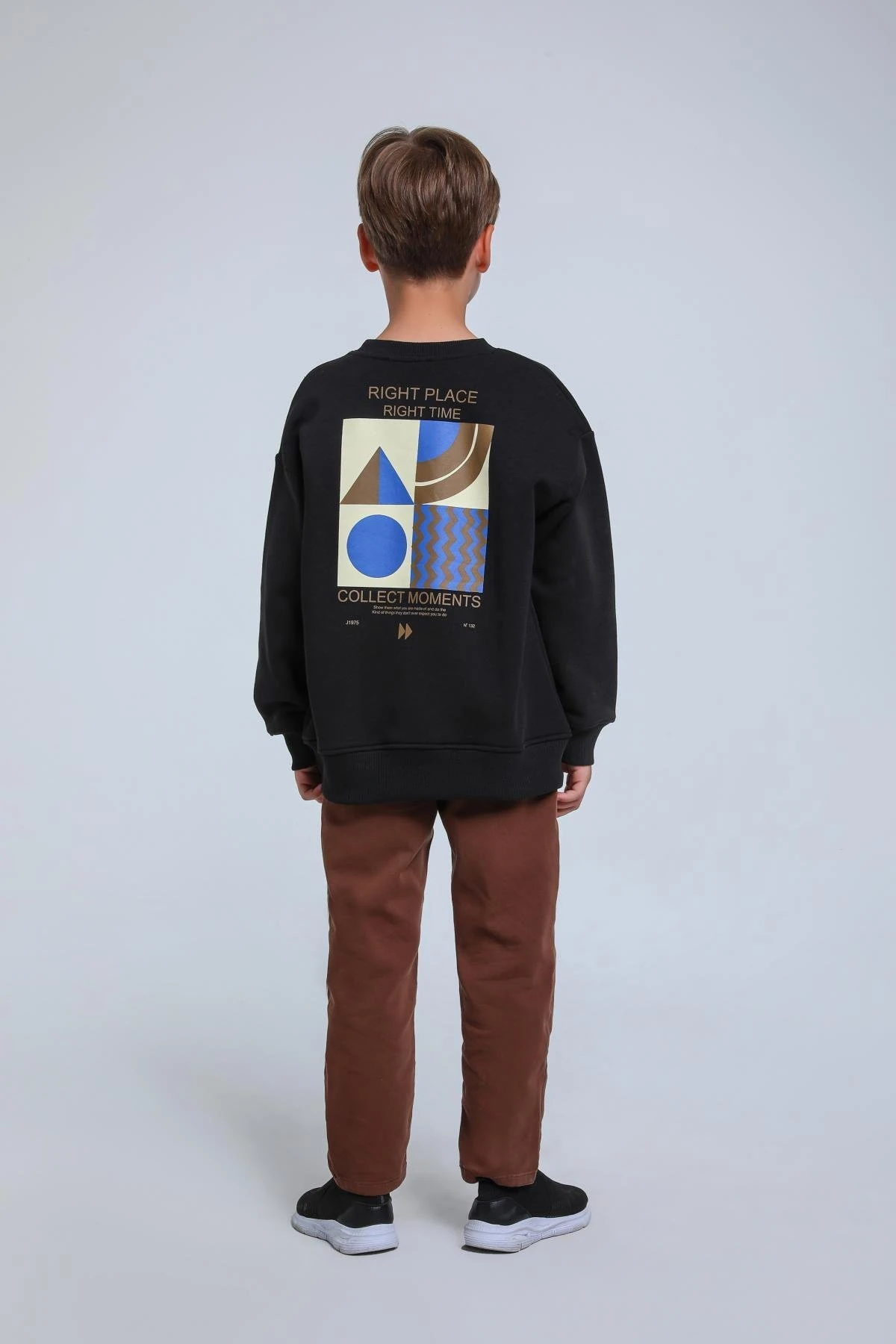 Jacklions Erkek Çocuk 4-14 Yaş Kahve Baskılı Sweat 1752 Siyah