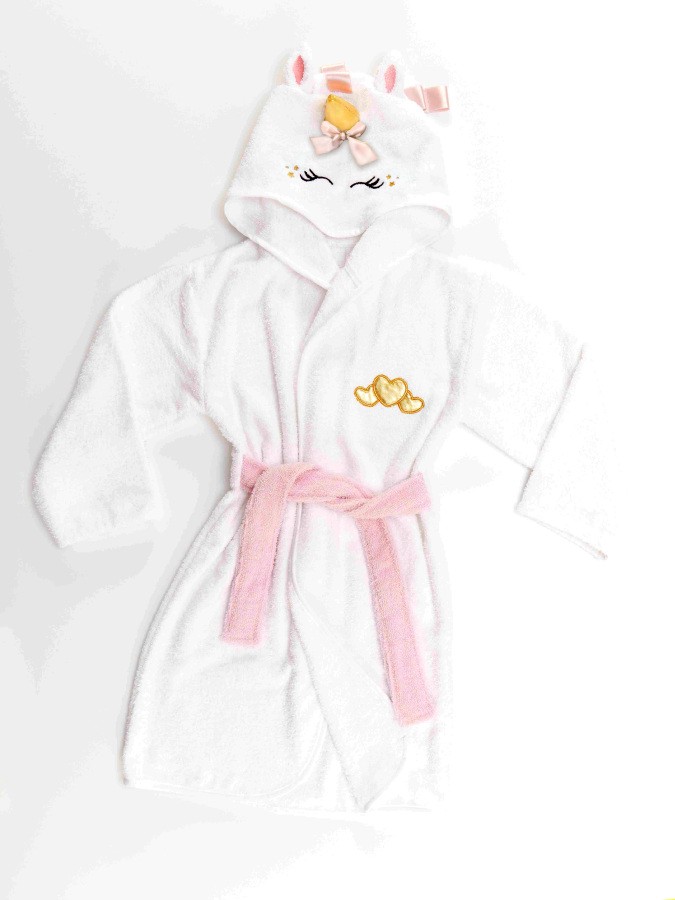 Unicorn Kız Çocuk Bornoz Denokids