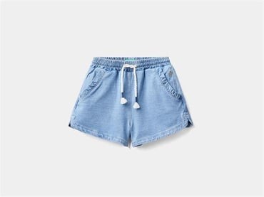 United Colors Of Benetton Kız Bebek Çocuk Denim Şort Mavi 4BAYG900R
