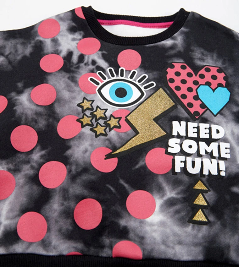 Deno Kids Retro Batik Kız Eşofman Takım